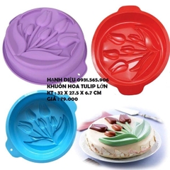 Khuôn Silicon - Hoa Tulip - 29cm - ĐẾ Chùm