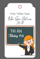 PKC -Phụ Kiện Cắm Thẻ Treo Nhà Giáo 20/11 - Thẻ treo 20/10 mã 02