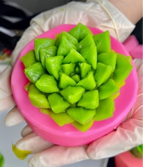 Khuôn Silicon - Sen Đá Nở - 11x5cm - Cánh Nhọn L1