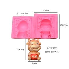 Khuôn Silicon - Động Vật - Trâu 2 mảnh 5.3cm M03