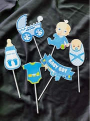 Set Cắm Em Bé Xe Nôi Bình Bú Phụ Kiện Trang Trí Baby