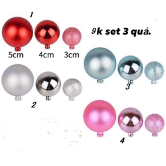 Bi - Hạt Tròn - Trân Châu - PKD - Set 3 - Bạc