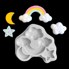 Khuôn Silicon - Bầu Trời - Cầu Vồng - Sao Mây 4C