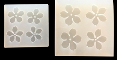 Khuôn Silicon - Hoa Mai Đào Nằm - 1.5cm -2.5cm Set 2 Vĩ