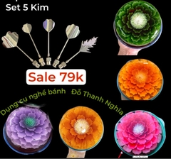 Kim 3D Inox - Bộ 5 - Mẫu 47 Hoa Hồng
