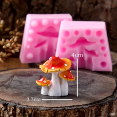 Khuôn Silicon - Rau Củ - Nấm 2 Mảnh 4cm 3c