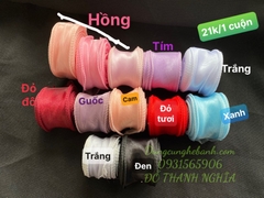 RUY BĂNG - VOAN - 9MX3CM - MÀU ĐỎ TƯƠI
