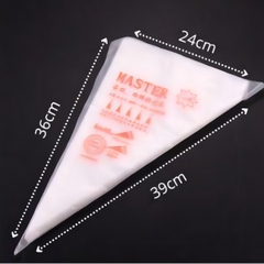 Bọc Túi Bao - Túi Nilong Bắt Kem Size 24x36cm Set 100