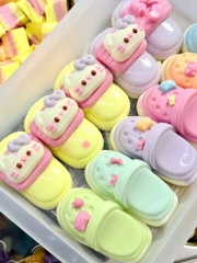 Khuôn Silicon - Em Bé Giày - Giày Dép Crocs Khúc Bạch K Charm