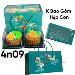 Combo Túi + Ốp - Trung Thu Màu Xanh Đựng Bánh Cao