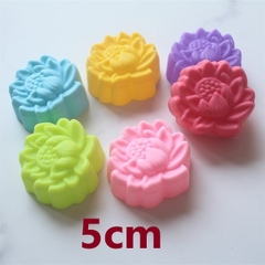 [10 cup] Khuôn Silicon - Cup Set 5cm - M01 - Hoa Sen Hot