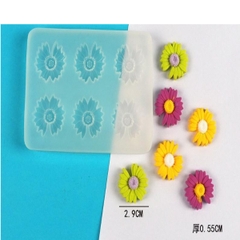 Khuôn Silicon - Hoa Cúc Dẹp Cắt 6c - 2.9cm