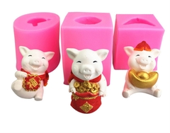Khuôn Silicon - Động Vật - Heo Set 3