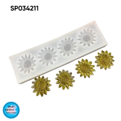 Khuôn Silicon - Hoa Cúc Dẹp Đào Mai Hướng Dương Set 7