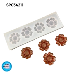 Khuôn Silicon - Hoa Cúc Dẹp Đào Mai Hướng Dương Set 7