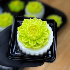 Khuôn Silicon - Hoa Sen Thái Nở - Mã C 8cm Màu Xanh Đúc Dày