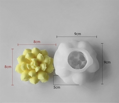 Khuôn Silicon - Sen Đá Nở - 8cm Nở Gai Khuôn Trắng