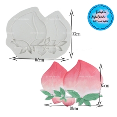 Khuôn Silicon - Trái Cây - Đào 11cm Chùm Nằm