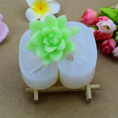 Khuôn Silicon - Sen Đá Nở - 6.5cm - Cánh Nhọn 2 Mảnh