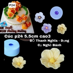 Khuôn Silicon - Hoa Cúc Xoay Panse P24 - 5.5cm