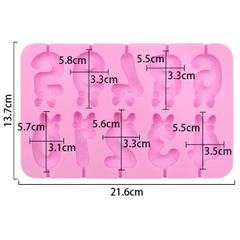 Khuôn Silicon - Số 0-9 - Nơ 5.8cm