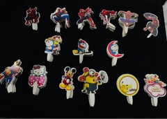 Set Cắm Giấy Hoạt Hình Phụ Kiện Trang Trí Bánh - NHỆN NGỒI NẮM TAY 50 THẺ
