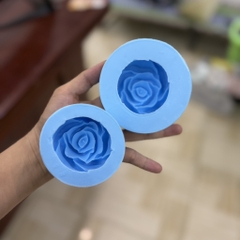 Khuôn Silicon - Hoa Hồng Nở - Hồng A2 6cm