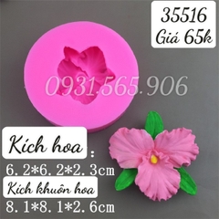 Khuôn Silicon - Hoa Lan Nằm - Lan Kèm Lá 6.2cm