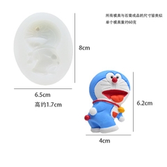 Khuôn Silicon - Động Vật - Doremon SALE 90k - Đứng 6.2cm Set 3c