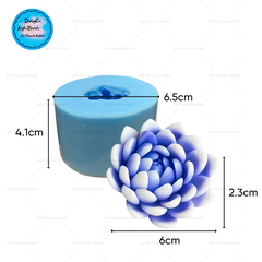 Khuôn Silicon - Sen Đá Nở - 6.3cm - Tầng