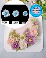 Khuôn Silicon - Hoa Mẫu Đơn - Sl120k - Set 3 - 3-5cm - Nhụy Nhúm