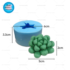 Khuôn Silicon - Sen Đá TIA - 5x2.8cm - Nở Tầng Kim Cương