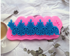 Khuôn Silicon - Viền Chuỗi Họa Tiết - Họa Tiết Mai 13x4cm