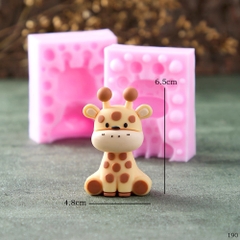 Khuôn Silicon - Động Vật - Con Hươu Cao Cổ 2 Mảnh Ngồi 6.5cm