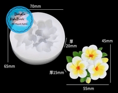 Khuôn Silicon - Hoa Sứ - 6.1cm - chùm hoa Sứ Kèm Lá sale 39k