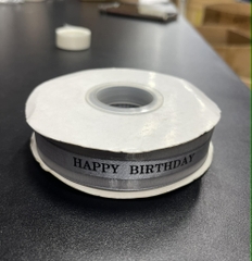 Ruy Băng Voan - 3cm Chữ HPBD - Xanh XÁM