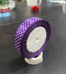 Ruy Băng Trang Trí - Chấm Bi 2cm - Tím