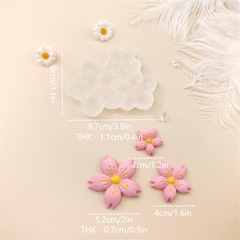 Khuôn Silicon - Hoa Mai Đào Nằm - 3-4-5cm - 3c Cánh Cắt
