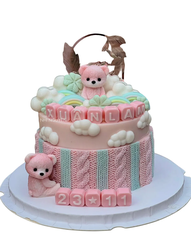 Khuôn Silicon - Động Vật - Gấu Ngồi 2 Mảnh 6.5cm