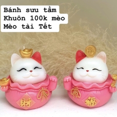 Khuôn Silicon - Động Vật - Mèo Thần Tài - Đồng Tiền SL100