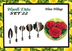 Kim 3D Inox - Bộ 5 - Mẫu 22 Hoa Hồng