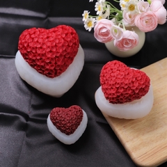 Khuôn Silicon - Trái Tim Kiểu - Trái Tim Hoa 4.7cm