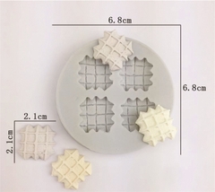 Khuôn Silicon - Bánh Snack Khía 4c
