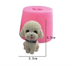 Khuôn Silicon - Động Vật - Chó Xù Ngồi - 4.3x3.3cm
