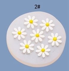 Khuôn Silicon - Hoa Cúc Dẹp Cắt 7c - 1.9cm