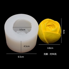 Khuôn Silicon - Hoa Hồng Nụ - 5cm - Xoắn A4-HỒNG TRỨNG
