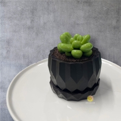Khuôn Silicon - Chậu Cây - Đa Giác 9.5cm