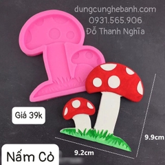 Khuôn Silicon - Rau Củ - Nấm - Lớn Nhỏ 9.2cm Cỏ 2c