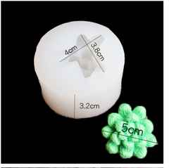 Khuôn Silicon - Sen Đá TIA - 5x2.8cm - Nở Tầng Kim Cương