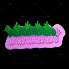 Khuôn Silicon - Viền Chuỗi Họa Tiết - Họa Tiết Mai 13x4cm